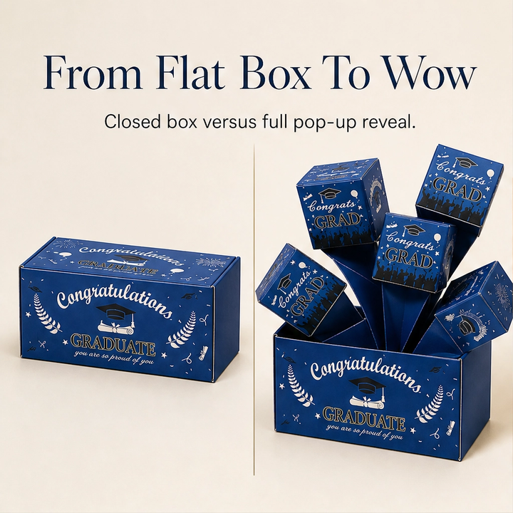 Jubilee™ – Surprise Pop-Up Gift Box Set with Confetti &amp; Wrapping for Graduation + 50% OFF