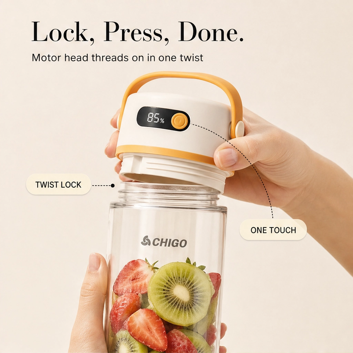 Bloomvolt™ – 1000mL Cordless Smoothie Blender with 18,000 RPM Motor &amp; Smart Battery Display + 50% OFF