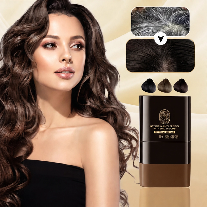 Ravenelle™ – Instant Gray Coverage Hair Color Stick with Built-In Comb + 50% OFF