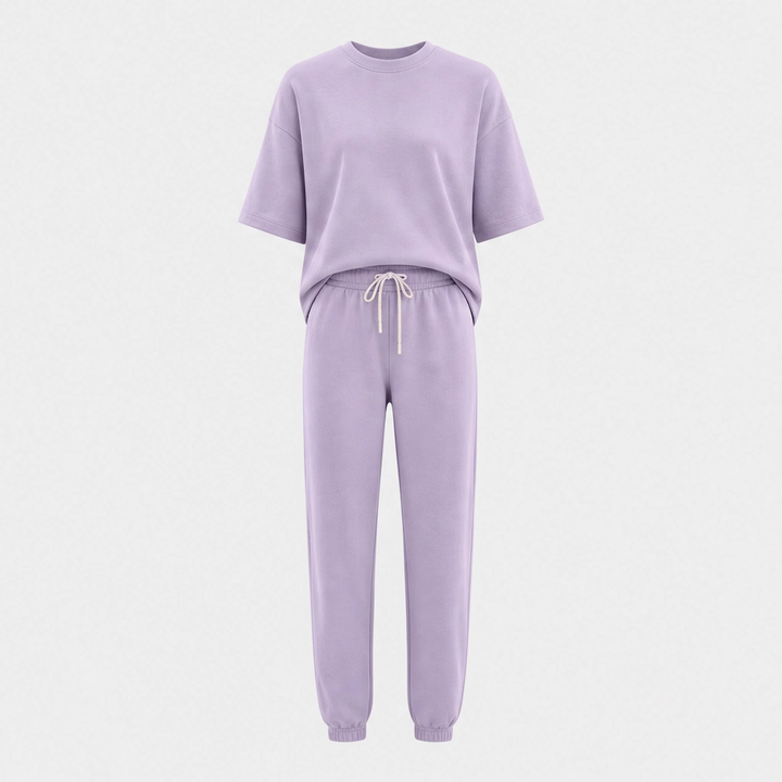 Lullaire™ – Buttery-Soft Drop-Shoulder Top &amp; Drawstring Jogger Lounge Set + 50% OFF