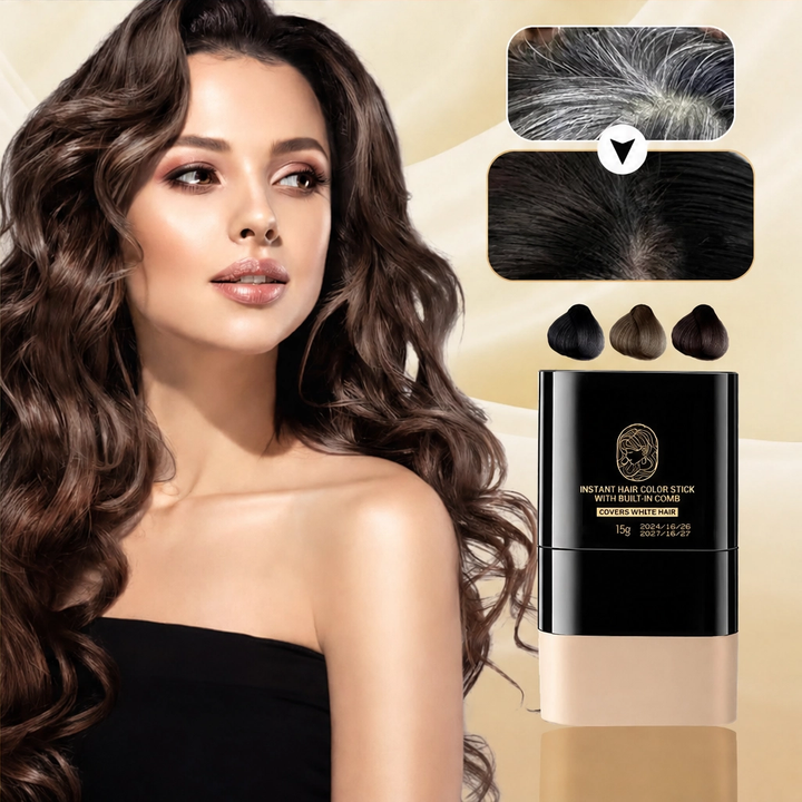 Ravenelle™ – Instant Gray Coverage Hair Color Stick with Built-In Comb + 50% OFF