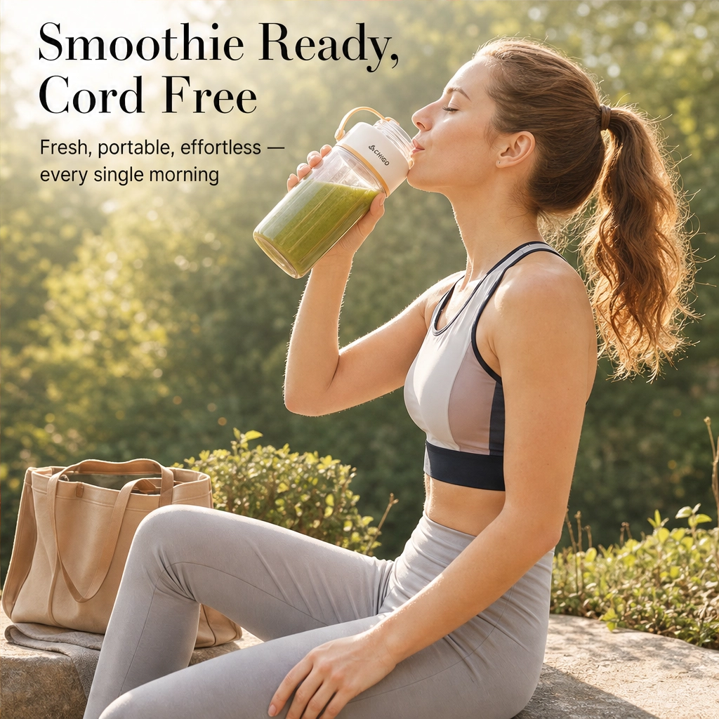 Bloomvolt™ – 1000mL Cordless Smoothie Blender with 18,000 RPM Motor &amp; Smart Battery Display + 50% OFF