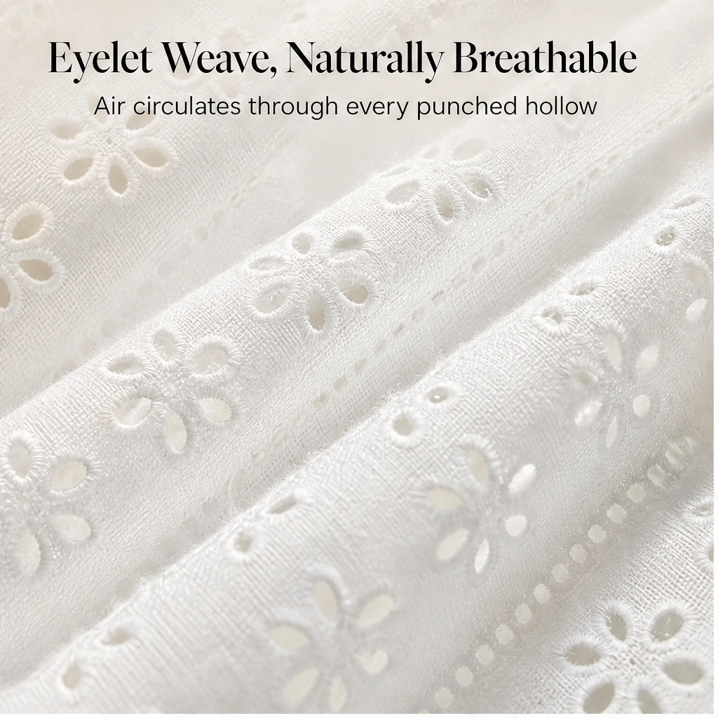 Willowbrae™ – Eyelet V-Neck Tied-Sleeve Midi Dress with Hidden Pockets + 50% OFF