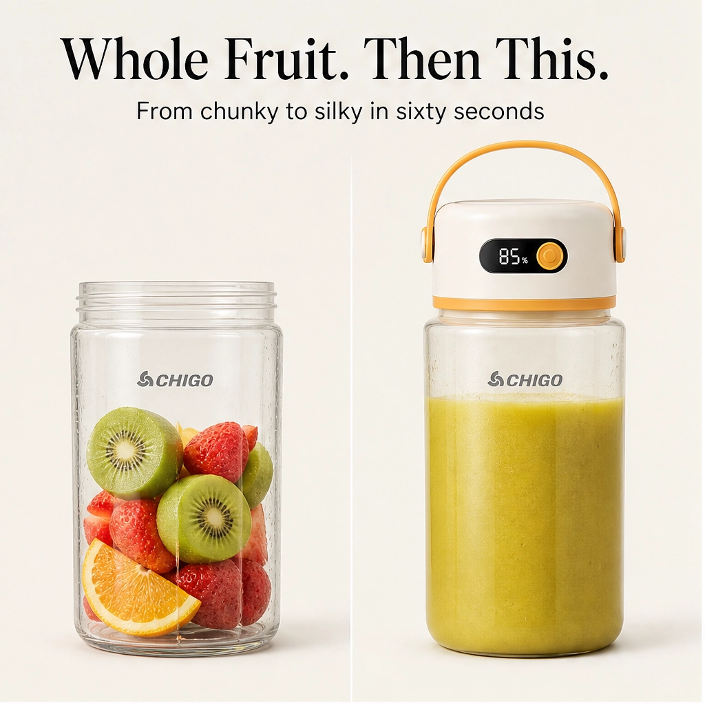 Bloomvolt™ – 1000mL Cordless Smoothie Blender with 18,000 RPM Motor &amp; Smart Battery Display + 50% OFF
