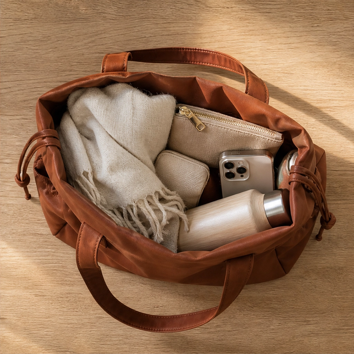 Ashcroft™ – Water-Resistant Oxford Lay-Flat Shoulder Tote + 50% OFF