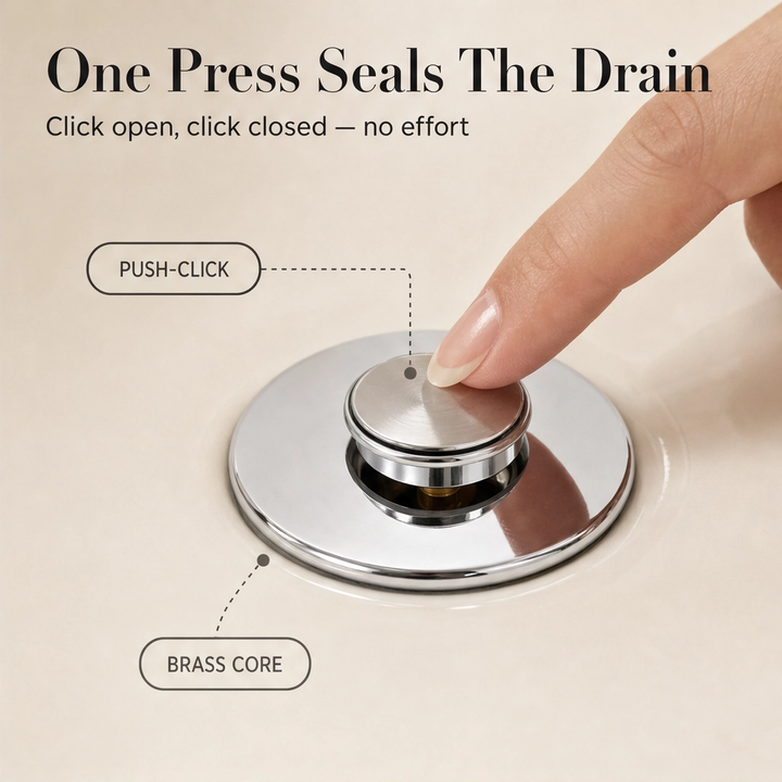 Clearwell™ – Pop-Up Drain Filter with 304 Stainless Steel Hair Catcher+ 50% OFF