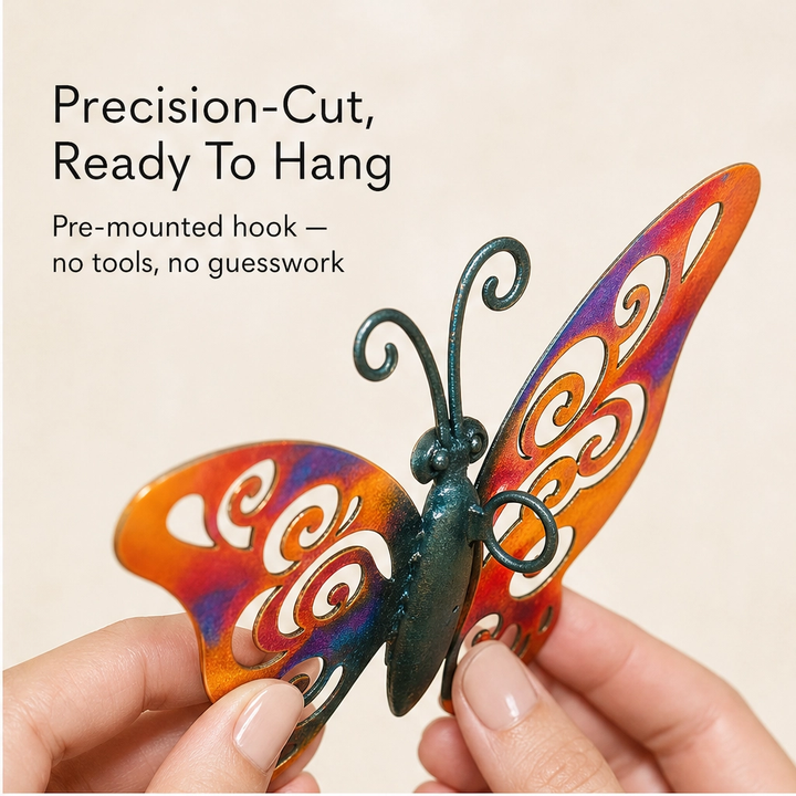 Petalcroft™ – Hand-Painted Iron Butterfly Wall Art for Garden &amp; Fence + 50% OFF