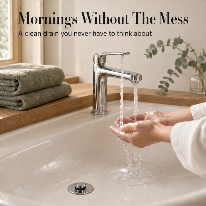 Clearwell™ – Pop-Up Drain Filter with 304 Stainless Steel Hair Catcher+ 50% OFF