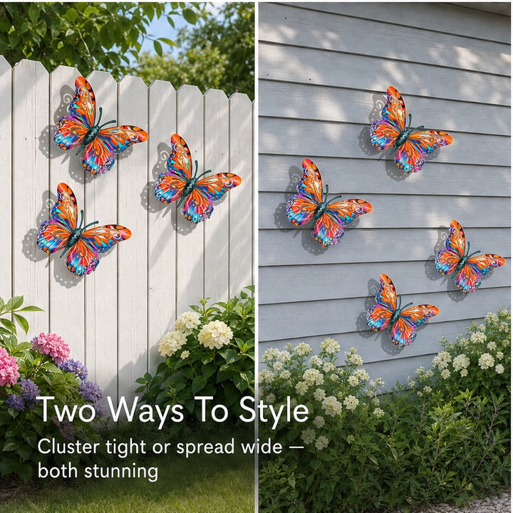 Petalcroft™ – Hand-Painted Iron Butterfly Wall Art for Garden &amp; Fence + 50% OFF