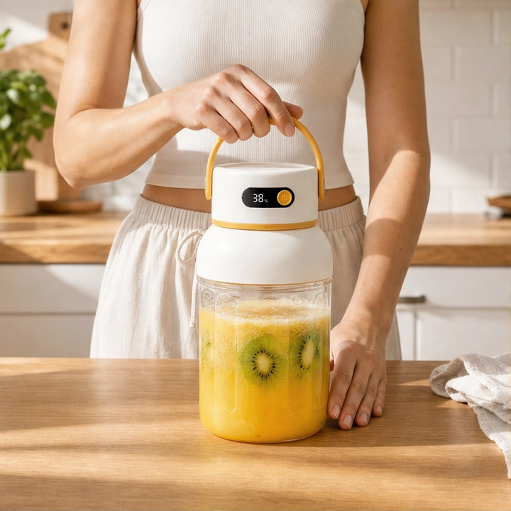 Bloomvolt™ – 1000mL Cordless Smoothie Blender with 18,000 RPM Motor &amp; Smart Battery Display + 50% OFF