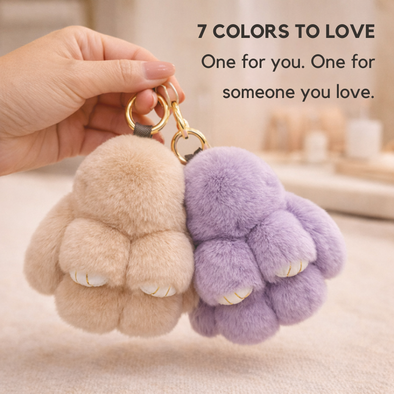 Pawsley™ – Soft Plush Bunny Keychain + 50% OFF