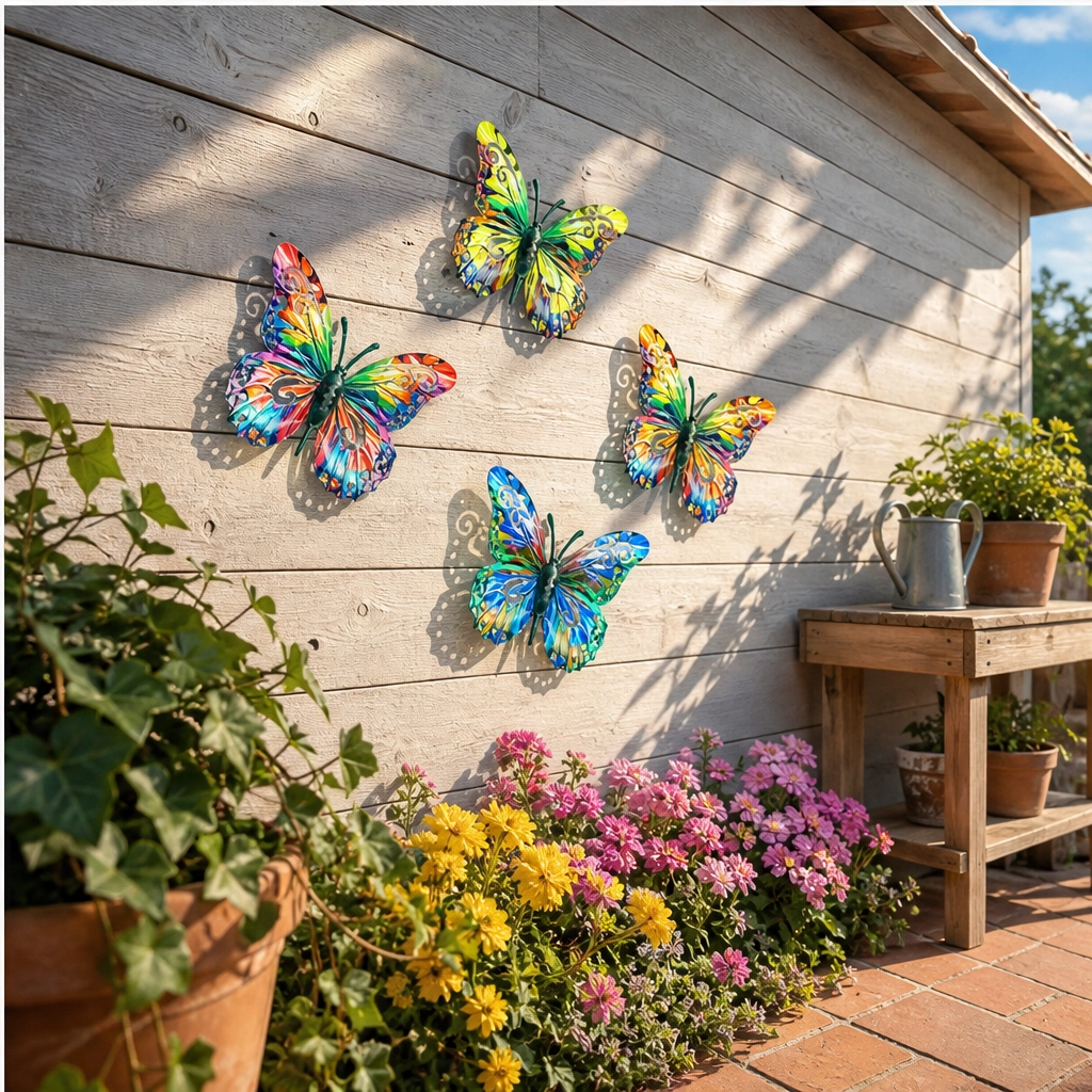 Petalcroft™ – Hand-Painted Iron Butterfly Wall Art for Garden &amp; Fence + 50% OFF