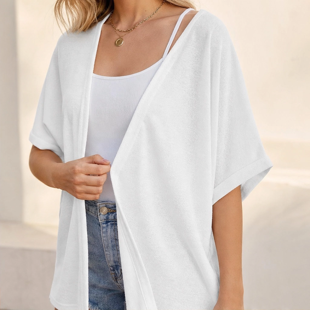 Willow™ – Lightweight Drape Short Sleeve Summer Cardigan + 50% OFF