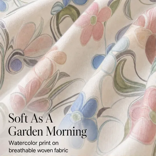 Meadowlark™ – Pleated Yoke Floral Puff-Sleeve Blouse + 50% OFF