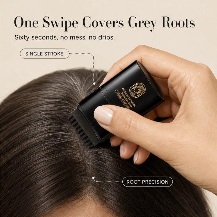 Ravenelle™ – Instant Gray Coverage Hair Color Stick with Built-In Comb + 50% OFF