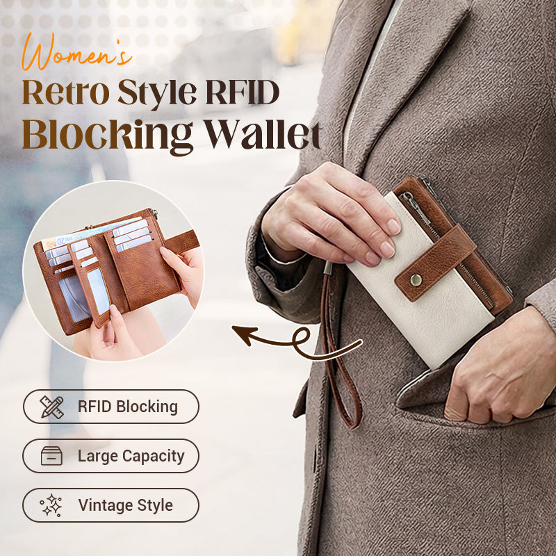 Mayfold™ – Slim RFID-Blocking Bifold Leather Wallet with Wristlet &amp; 17 Card Slots + 50% OFF