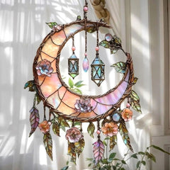 Lumavine™ – Handcrafted Moon & Floral Rainbow Light Window Decor + 50% OFF