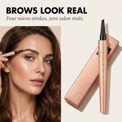 Feathline™ – 4-Prong Microblading Brow Pen | Waterproof, Natural Hair Strokes, 24H Wear + 1+1 FREE