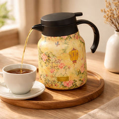 Steepwell™ – Vintage Floral Insulated Tea Carafe with Built-In Infuser, 35 oz + 50% OFF