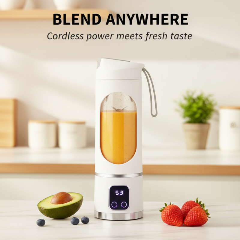 Pulseblend™ – Portable Cordless Blender with Digital Display &amp; Dual Lid + 50% OFF