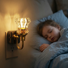 Patina™ – Crystal Shade Vintage Wall Sconce Plug-In Night Light + 50% OFF