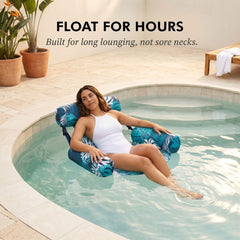 Dryft™ – 3-Pillow Reclining Pool Float Chair with Adjustable Straps + 50% OFF