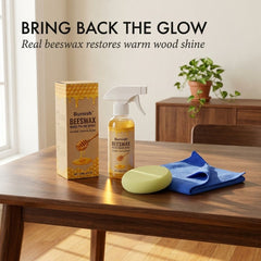 Burnish™ – Beeswax & Essential Oil Wood Polish Spray with Sponge & Microfiber Cloth + 50% OFF
