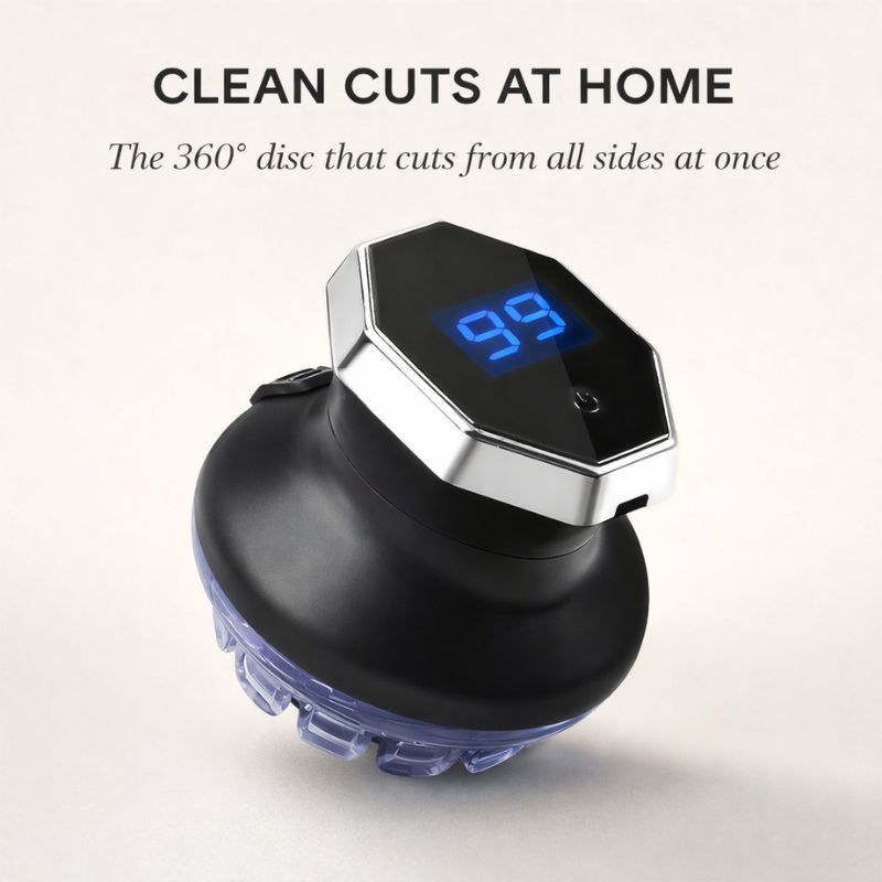 Glyde™ – 360° Self-Cutting Hair Clipper with LED Display &amp; USB-C Charge + 50% OFF