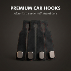 Stovex™ – Alcantara Suede Dual Hook & Phone Holder for Car Headrest + 50% OFF