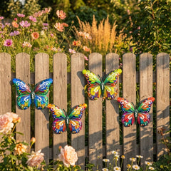 Wynglow™ – Vibrant Rust-Proof Metal Butterfly Wall Decor, Set of 4 + 50% OFF