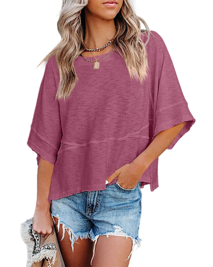 Willowdrift™ – Lightweight Batwing Crewneck Summer Tee + 50% OFF