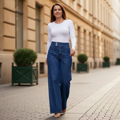 The Mila Wide-Leg Jean + 50% OFF