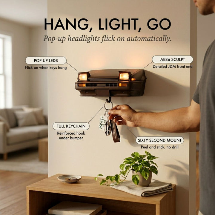 Hachiwerk™ – Retro JDM LED Pop-Up Headlight Key Holder + 50% OFF