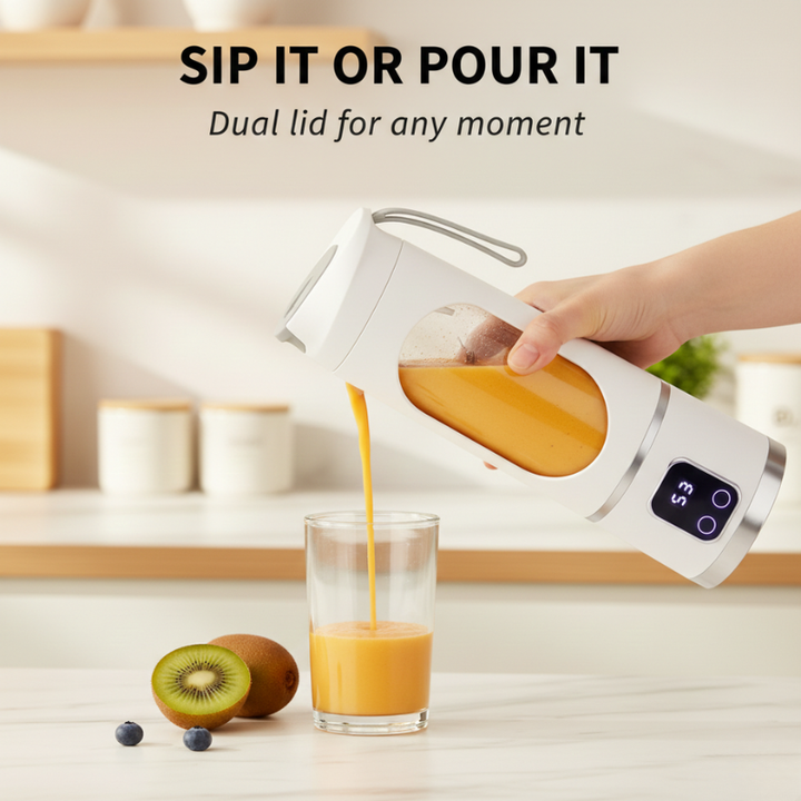 Pulseblend™ – Portable Cordless Blender with Digital Display &amp; Dual Lid + 50% OFF
