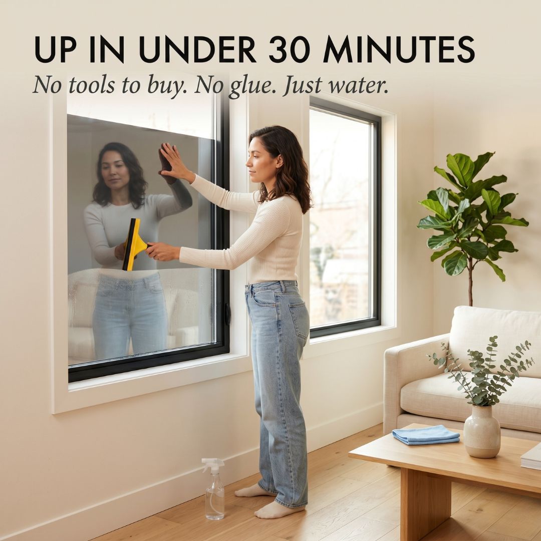 Veilstone™ – One-Way Mirror Privacy Film with Full DIY Kit &amp; Heat Block + 50% OFF