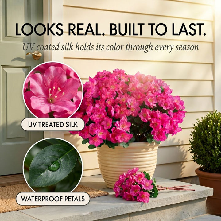 Bloomcroft™ – UV-Resistant Silk Azalea Bundles with Bendable Stems 50 % OFF