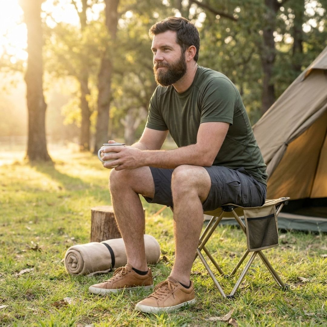 Perch™ – Ultralight Folding Stool with Built-In Carry Pouch &amp; Phone Pocket + 50% OFF