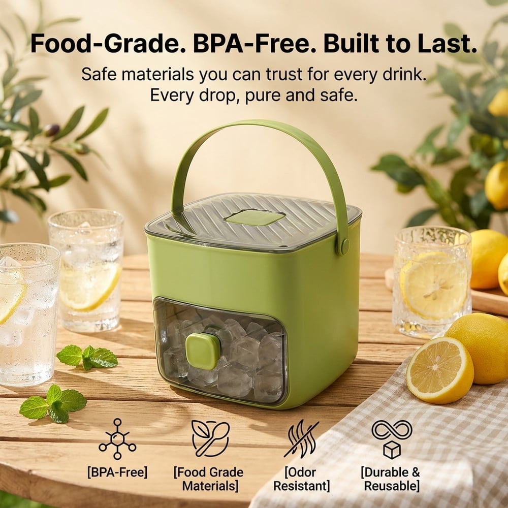 The AuraChill Ice Station — 2-in-1 Large Capacity Ice Maker &amp; Storage Bin + 50% OFF