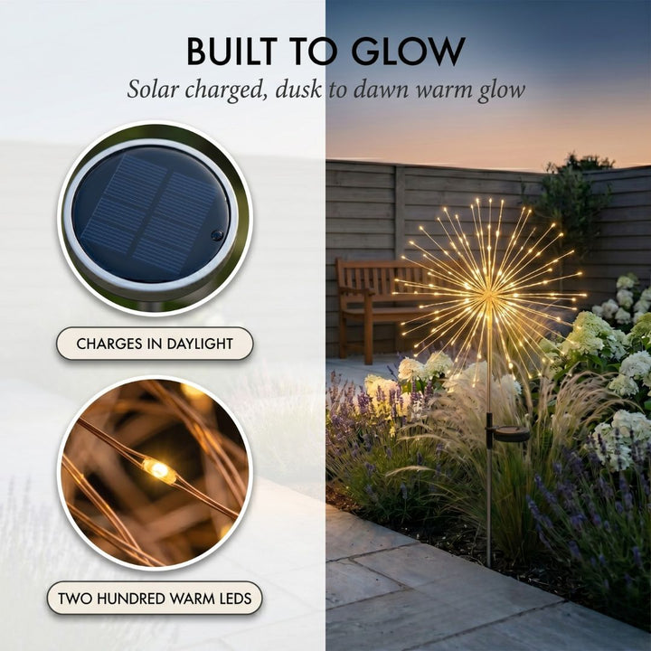 Ember &amp; Bloom™ – Solar Bendable Starburst Garden Lights + 50% OFF