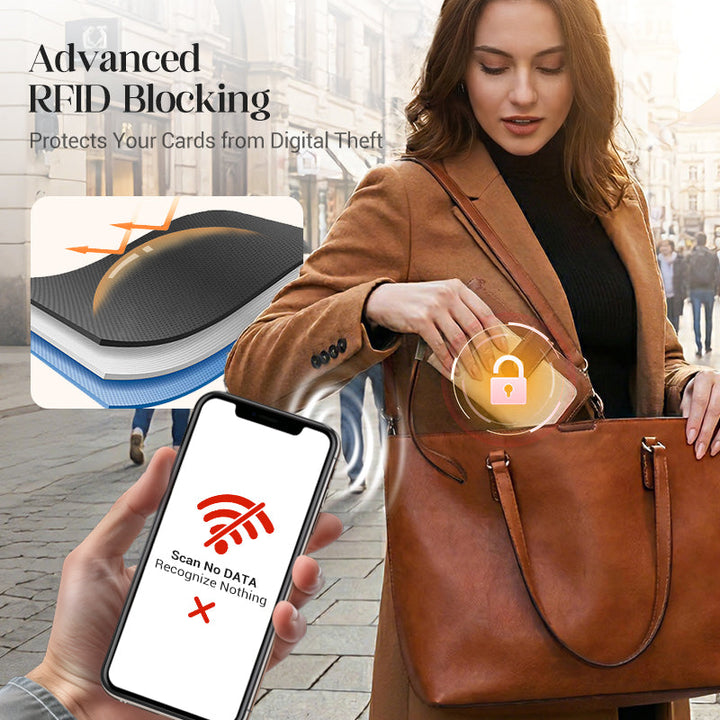 Mayfold™ – Slim RFID-Blocking Bifold Leather Wallet with Wristlet &amp; 17 Card Slots + 50% OFF