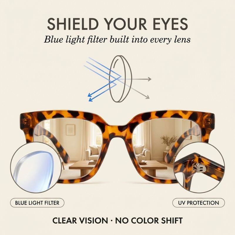Viselle™ – Blue Light Blocking Oversized Square Reading Glasses 3-Pack + 50% OFF