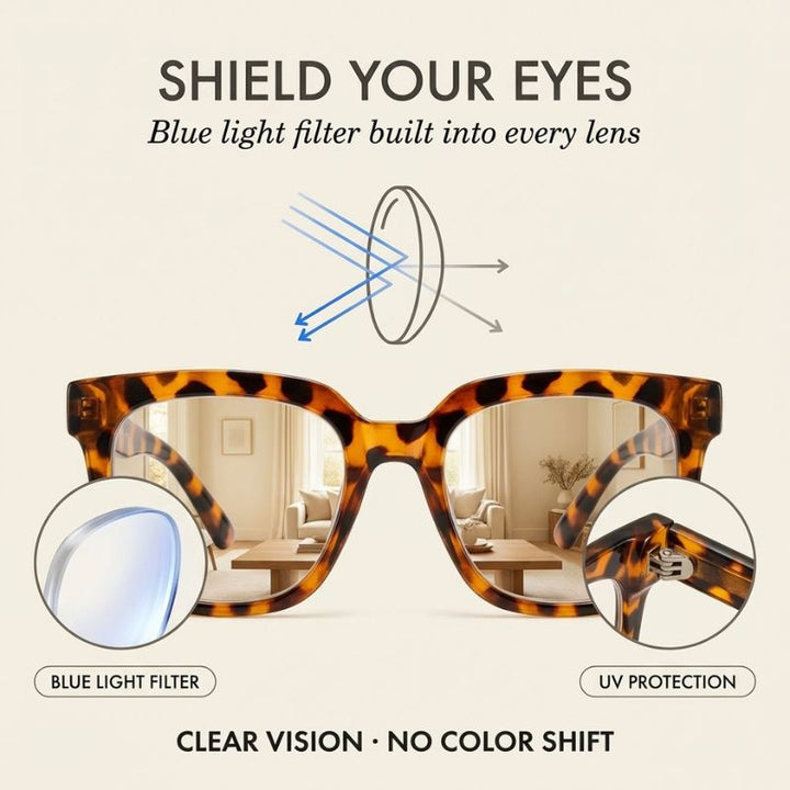 Viselle™ – Blue Light Blocking Oversized Square Reading Glasses 3-Pack + 50% OFF