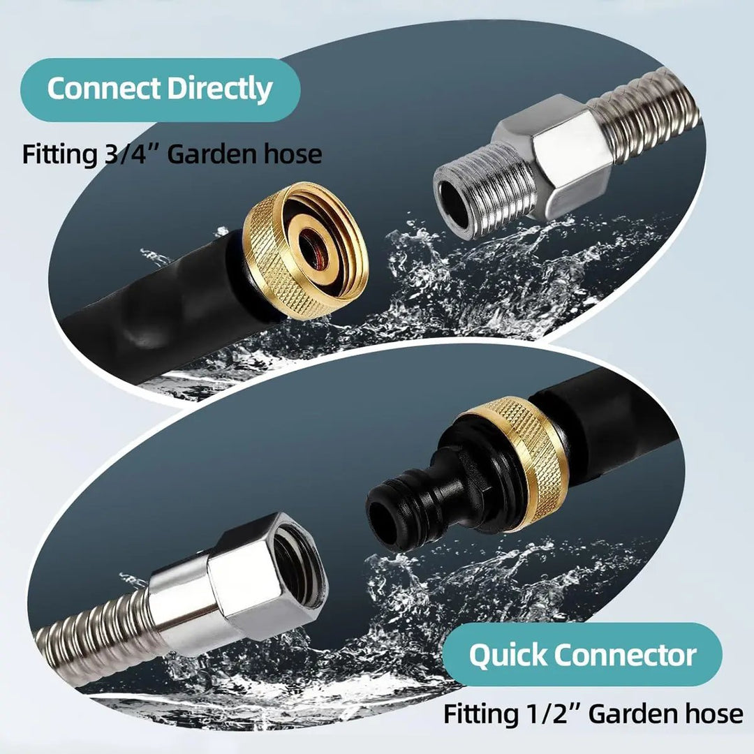 HydroLance™ – Dual-Nozzle High-Pressure Wand for Garden Hose | Stainless Steel &amp; Brass | Car &amp; Patio Cleaner + 50% OFF