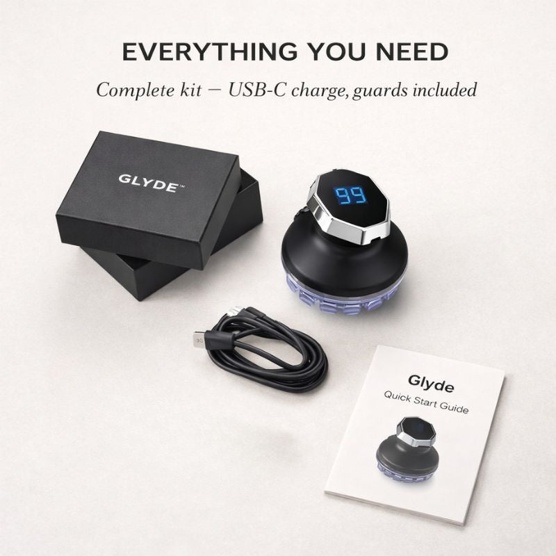Glyde™ – 360° Self-Cutting Hair Clipper with LED Display &amp; USB-C Charge + 50% OFF