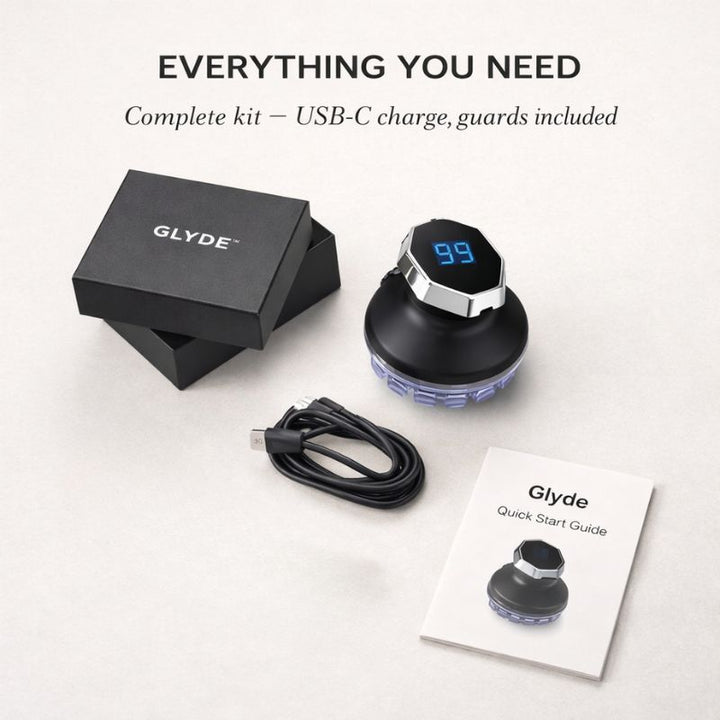 Glyde™ – 360° Self-Cutting Hair Clipper with LED Display &amp; USB-C Charge + 50% OFF