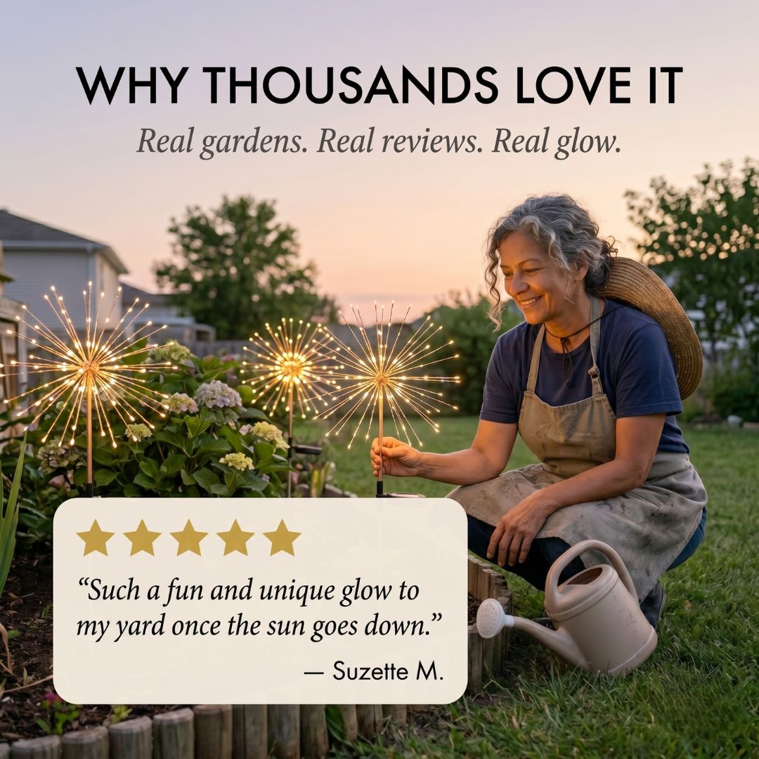 Ember &amp; Bloom™ – Solar Bendable Starburst Garden Lights + 50% OFF