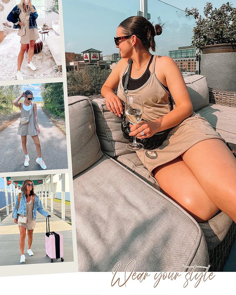 Sundra™ – 3-in-1 Throw-On Mini Dress with Built-In Shorts &amp; Pockets + 50% OFF