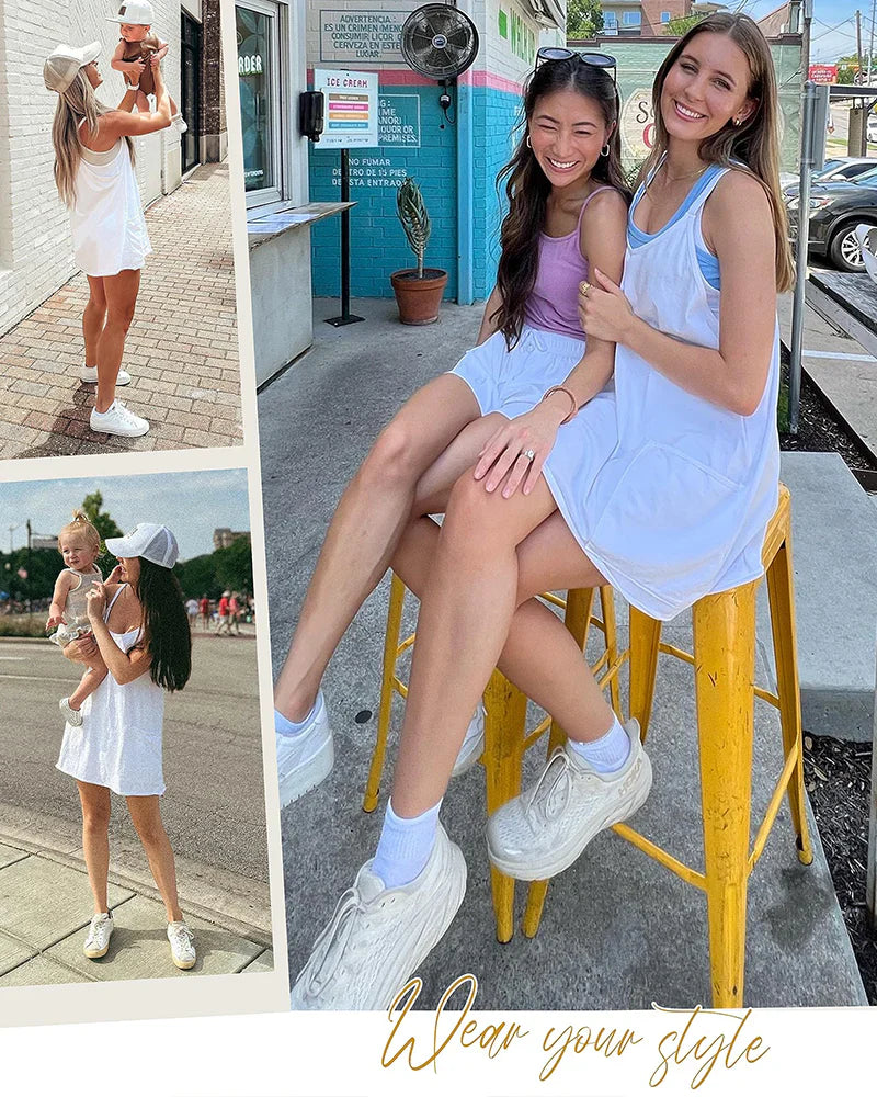 Sundra™ – 3-in-1 Throw-On Mini Dress with Built-In Shorts &amp; Pockets + 50% OFF