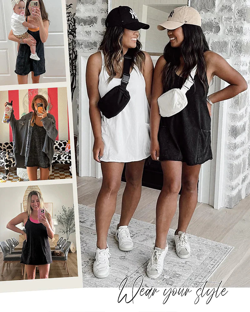 Sundra™ – 3-in-1 Throw-On Mini Dress with Built-In Shorts &amp; Pockets + 50% OFF