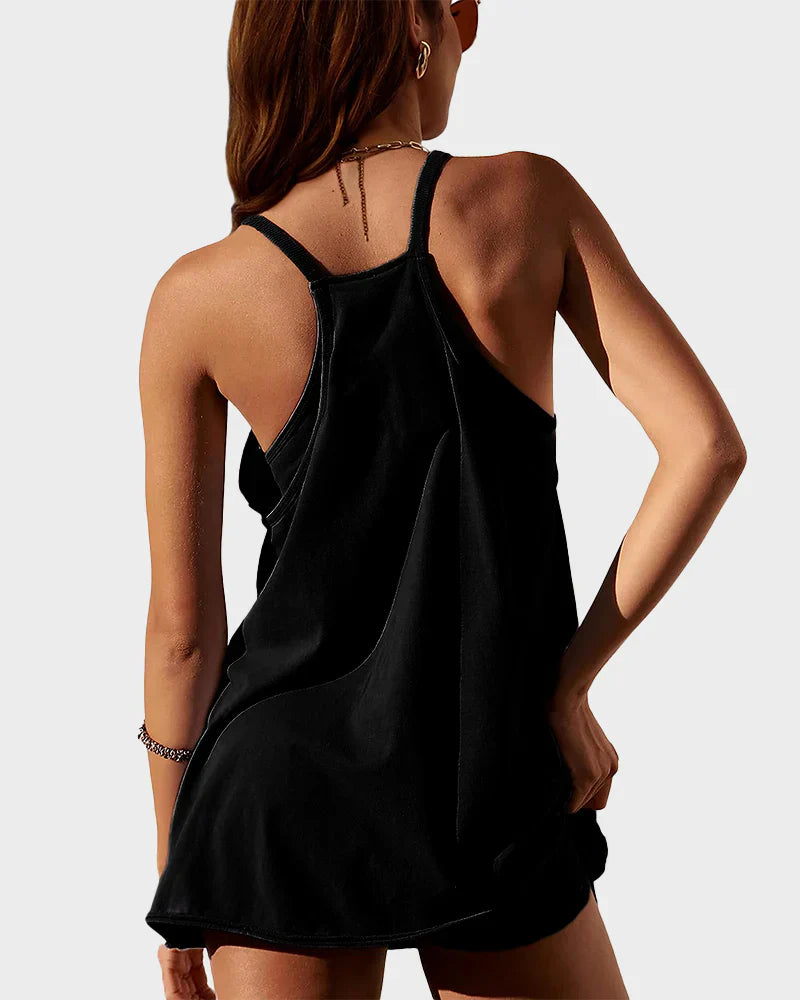 Sundra™ – 3-in-1 Throw-On Mini Dress with Built-In Shorts &amp; Pockets + 50% OFF